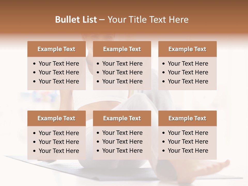 A Woman Sitting On The Floor With Her Legs Crossed PowerPoint Template