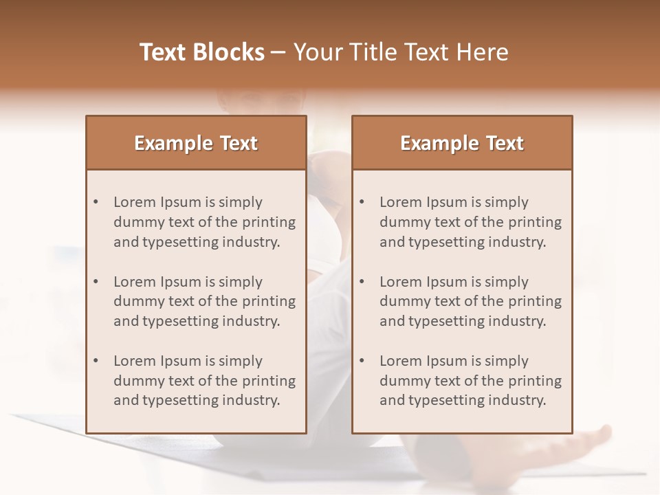 A Woman Sitting On The Floor With Her Legs Crossed PowerPoint Template