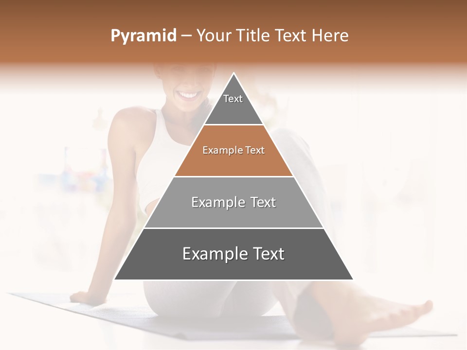 A Woman Sitting On The Floor With Her Legs Crossed PowerPoint Template