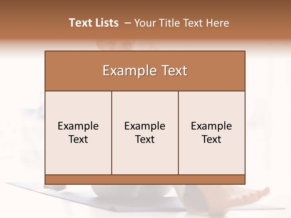 A Woman Sitting On The Floor With Her Legs Crossed PowerPoint Template