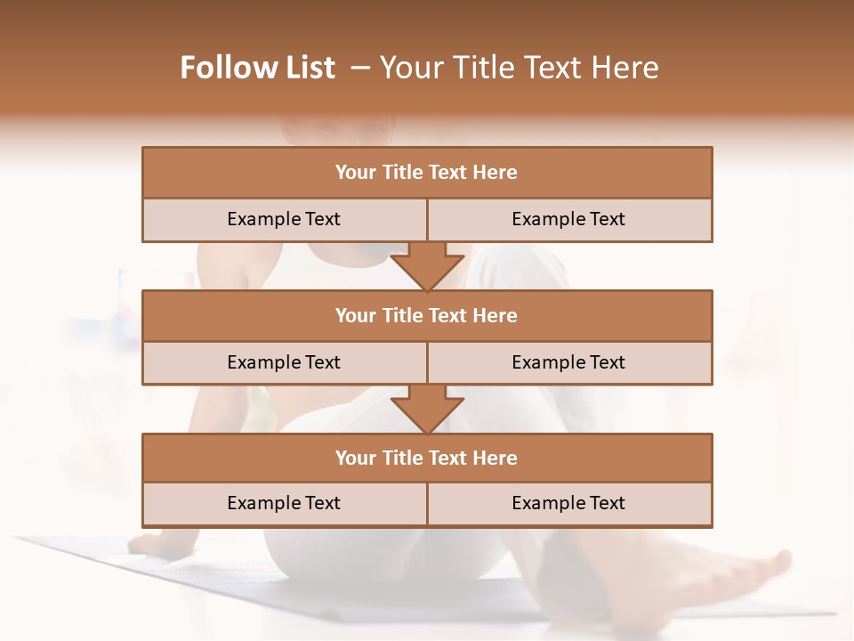 A Woman Sitting On The Floor With Her Legs Crossed PowerPoint Template