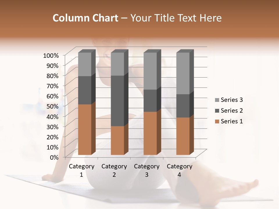 A Woman Sitting On The Floor With Her Legs Crossed PowerPoint Template