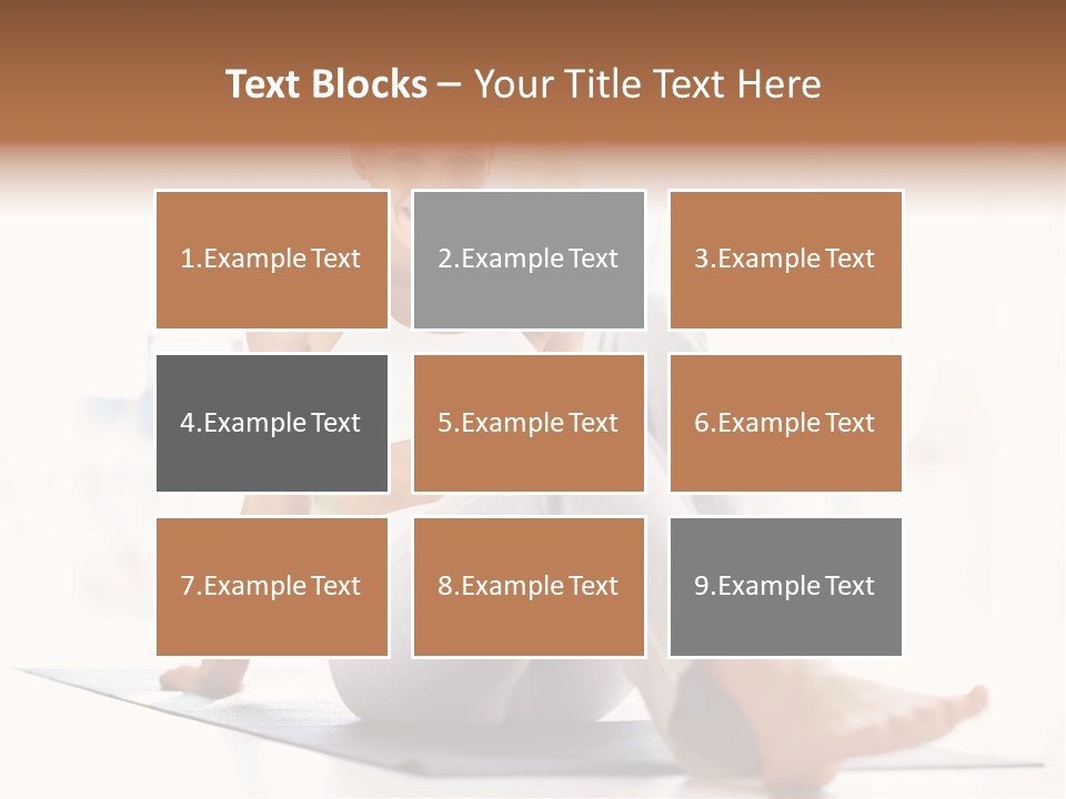 A Woman Sitting On The Floor With Her Legs Crossed PowerPoint Template