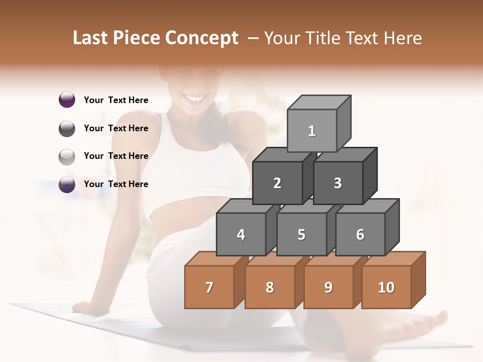 A Woman Sitting On The Floor With Her Legs Crossed PowerPoint Template