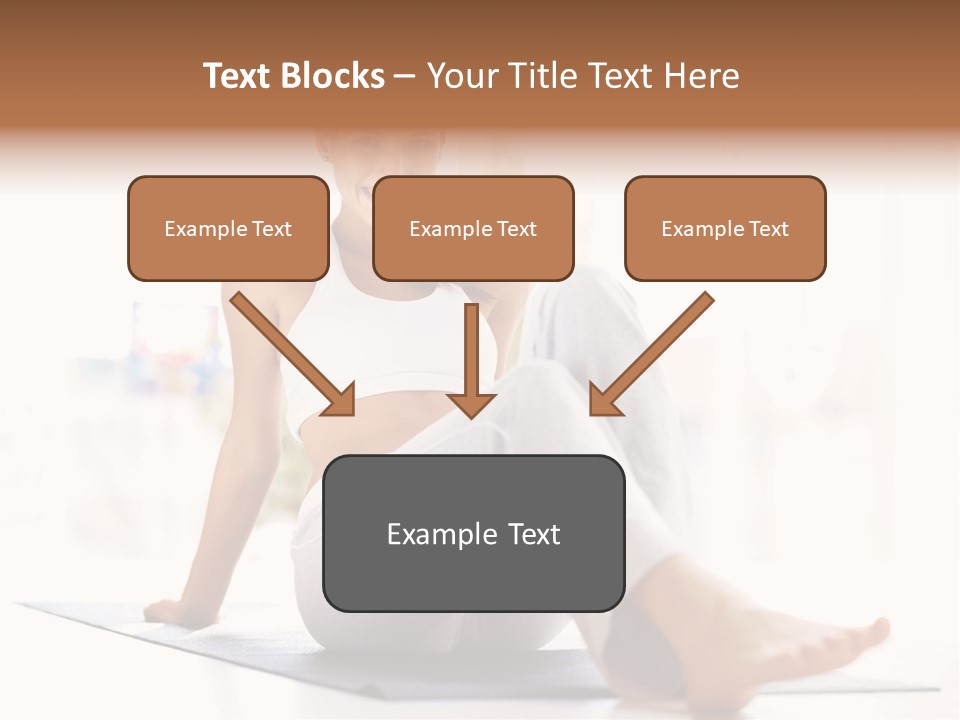 A Woman Sitting On The Floor With Her Legs Crossed PowerPoint Template