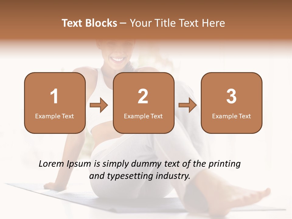 A Woman Sitting On The Floor With Her Legs Crossed PowerPoint Template
