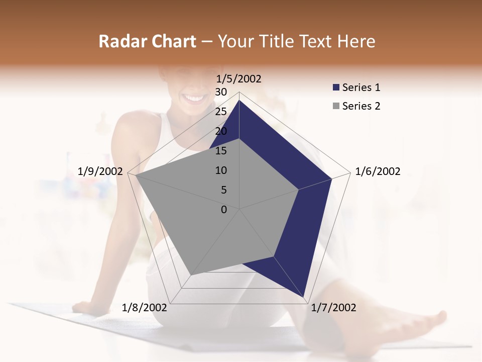 A Woman Sitting On The Floor With Her Legs Crossed PowerPoint Template