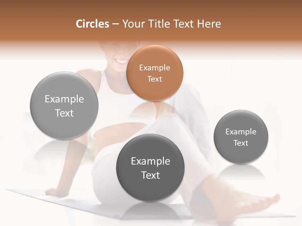 A Woman Sitting On The Floor With Her Legs Crossed PowerPoint Template