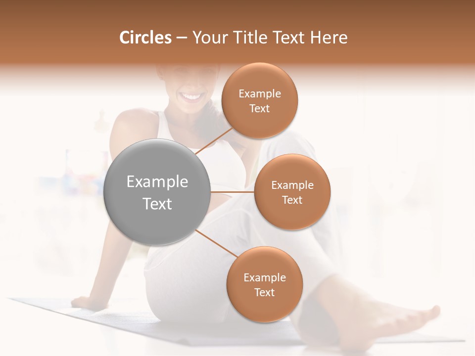 A Woman Sitting On The Floor With Her Legs Crossed PowerPoint Template