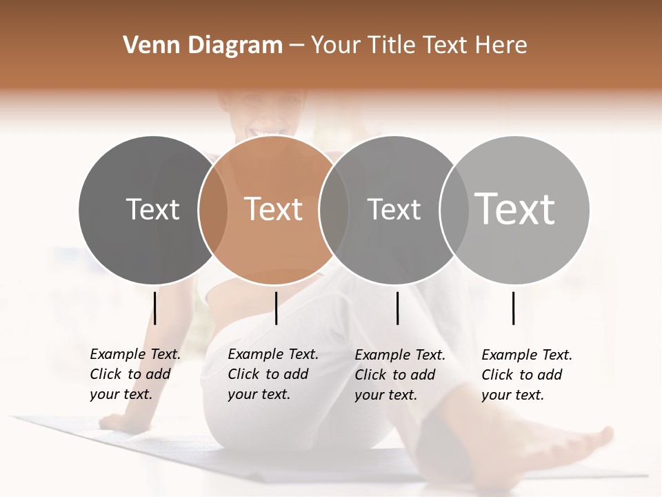 A Woman Sitting On The Floor With Her Legs Crossed PowerPoint Template