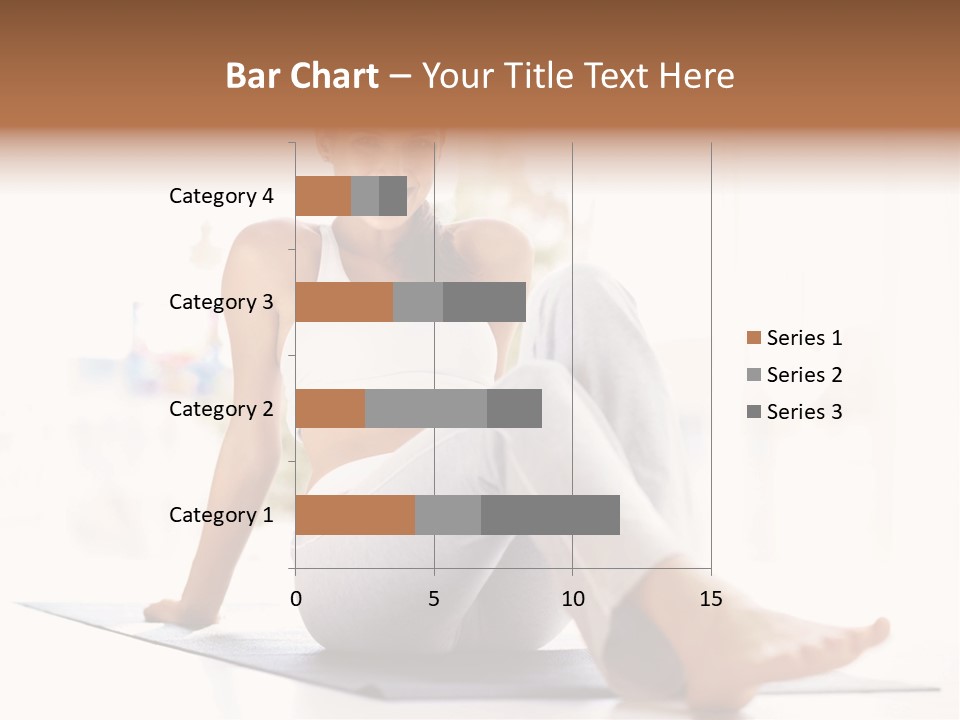 A Woman Sitting On The Floor With Her Legs Crossed PowerPoint Template