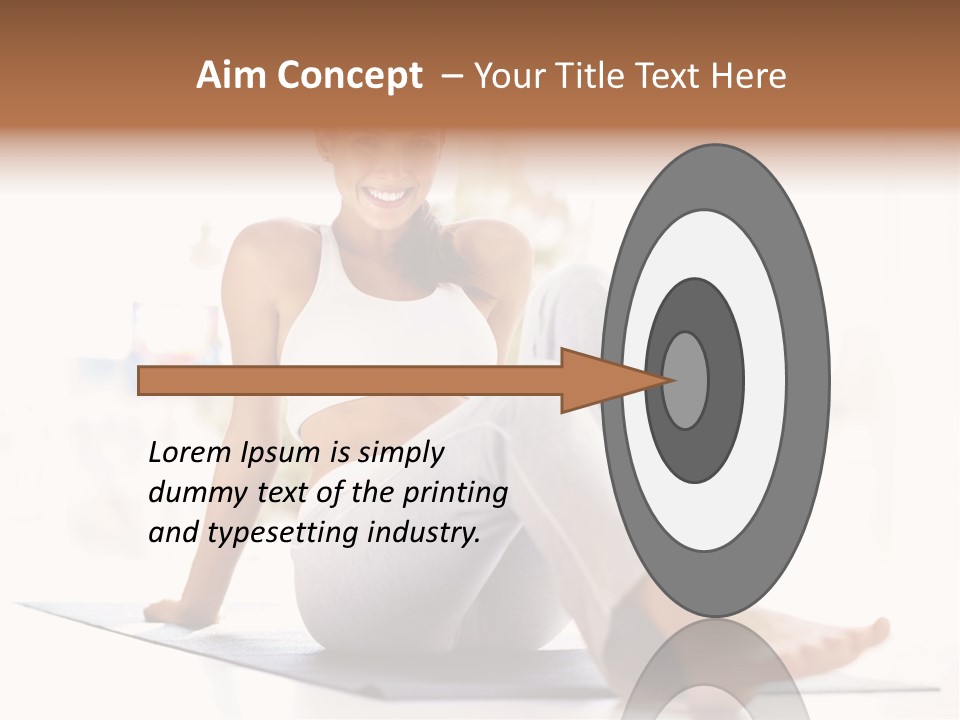 A Woman Sitting On The Floor With Her Legs Crossed PowerPoint Template