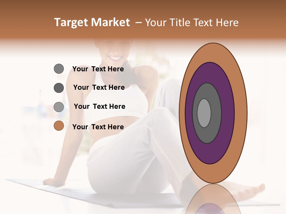 A Woman Sitting On The Floor With Her Legs Crossed PowerPoint Template