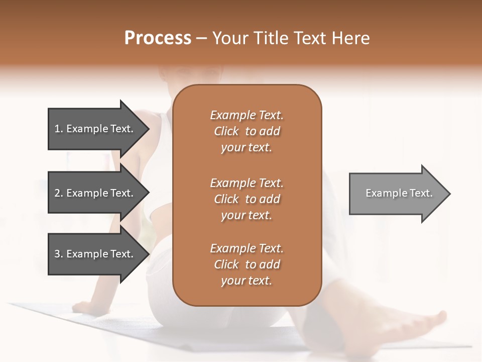 A Woman Sitting On The Floor With Her Legs Crossed PowerPoint Template