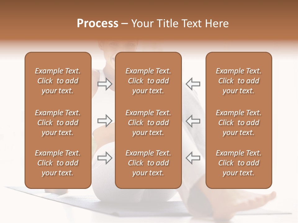 A Woman Sitting On The Floor With Her Legs Crossed PowerPoint Template