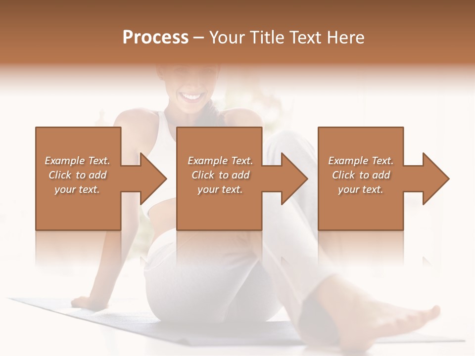 A Woman Sitting On The Floor With Her Legs Crossed PowerPoint Template