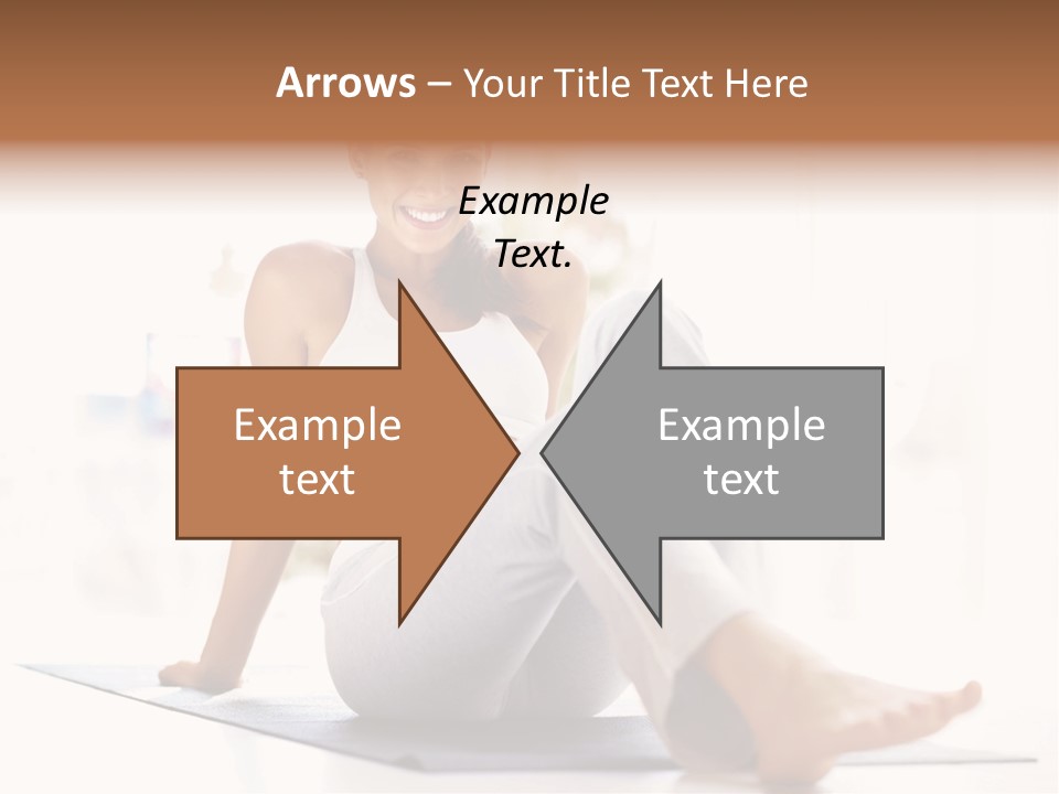 A Woman Sitting On The Floor With Her Legs Crossed PowerPoint Template