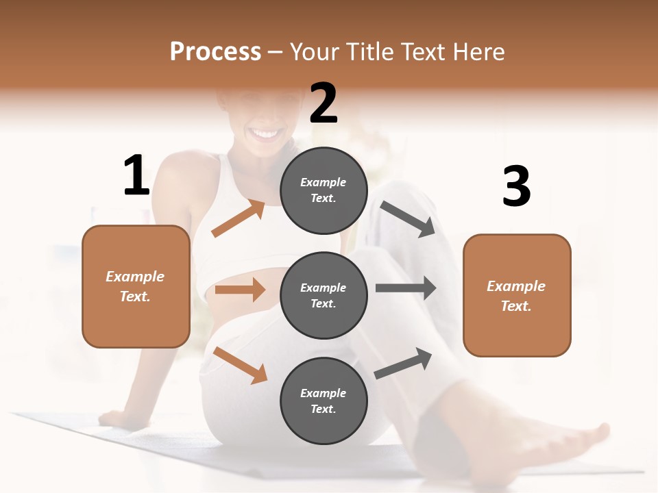 A Woman Sitting On The Floor With Her Legs Crossed PowerPoint Template