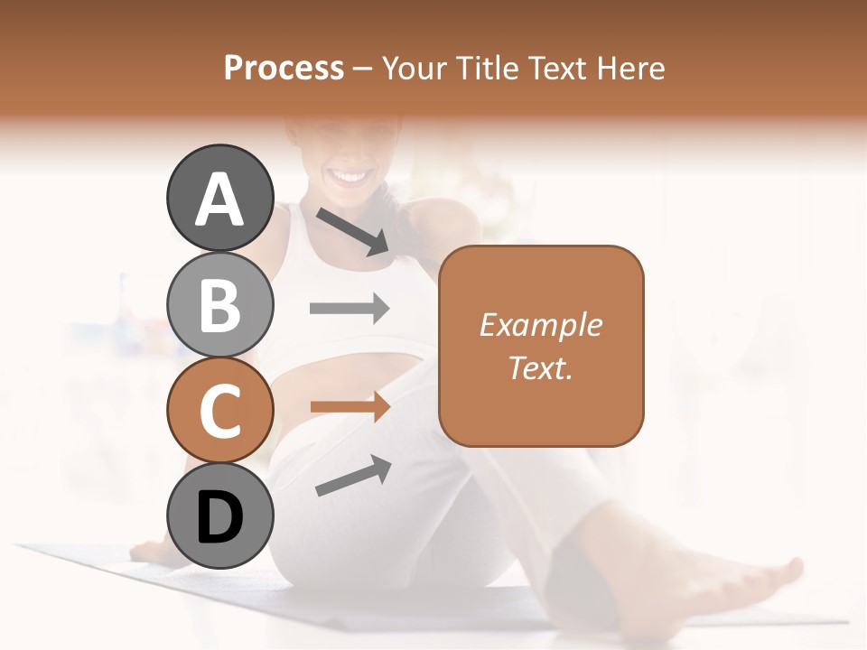 A Woman Sitting On The Floor With Her Legs Crossed PowerPoint Template