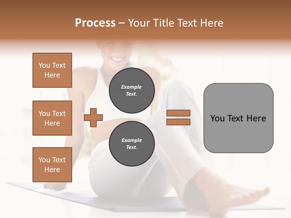 A Woman Sitting On The Floor With Her Legs Crossed PowerPoint Template