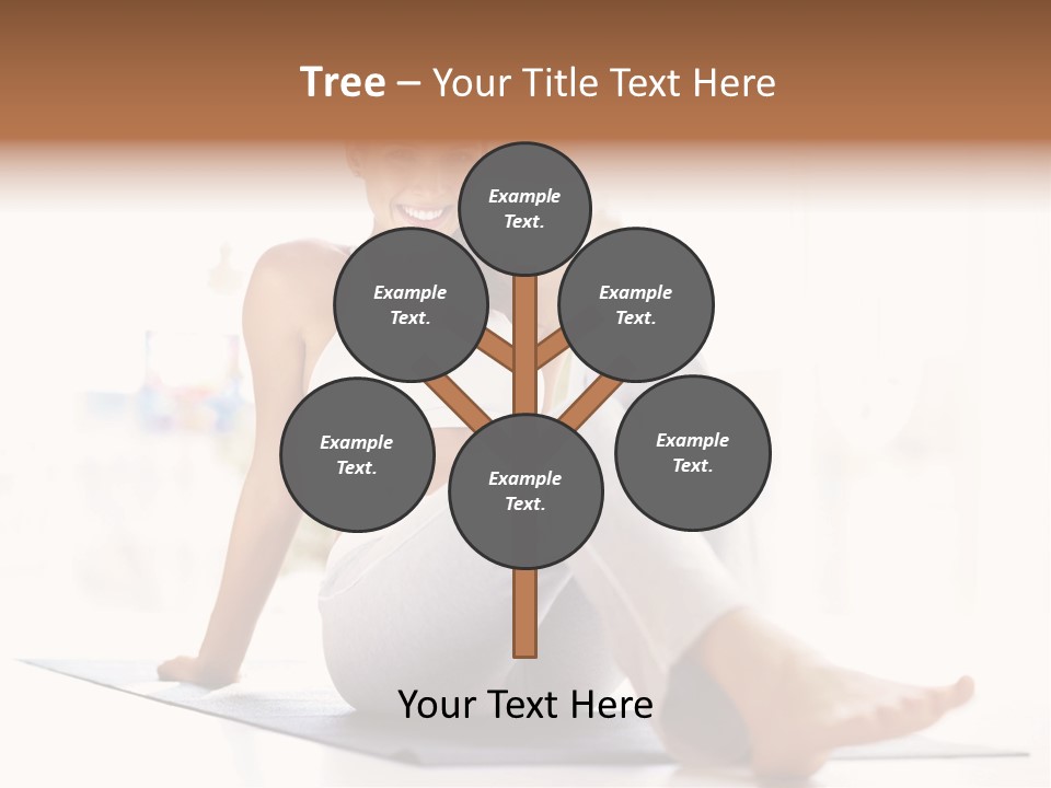 A Woman Sitting On The Floor With Her Legs Crossed PowerPoint Template