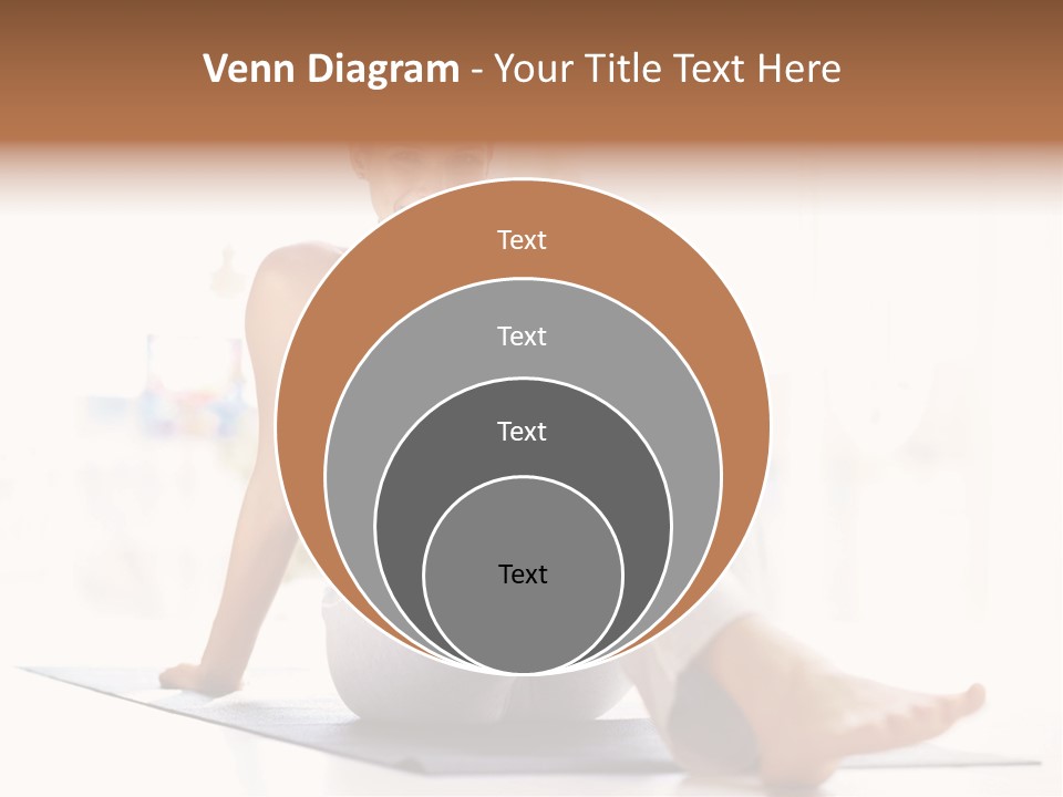 A Woman Sitting On The Floor With Her Legs Crossed PowerPoint Template