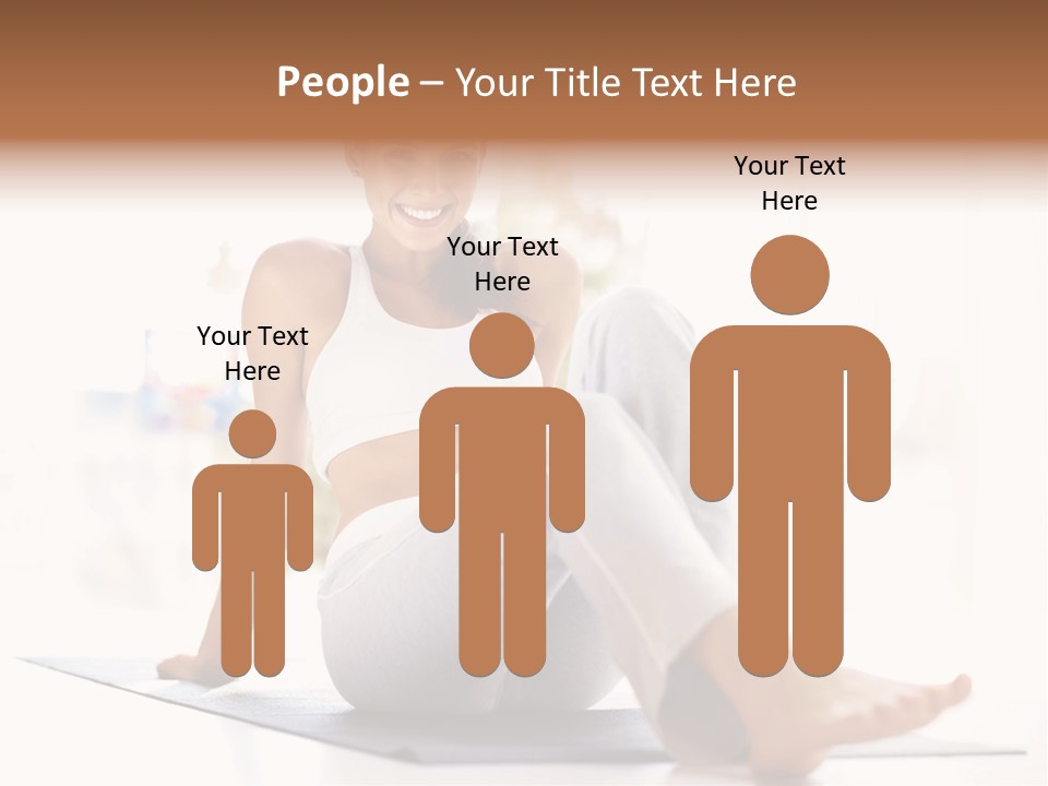 A Woman Sitting On The Floor With Her Legs Crossed PowerPoint Template