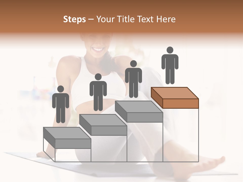 A Woman Sitting On The Floor With Her Legs Crossed PowerPoint Template