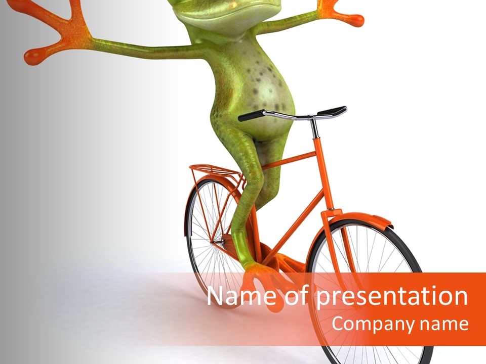 Eye Transport Frog PowerPoint Template