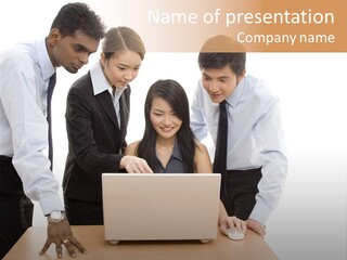 Multicultural Smart People PowerPoint Template