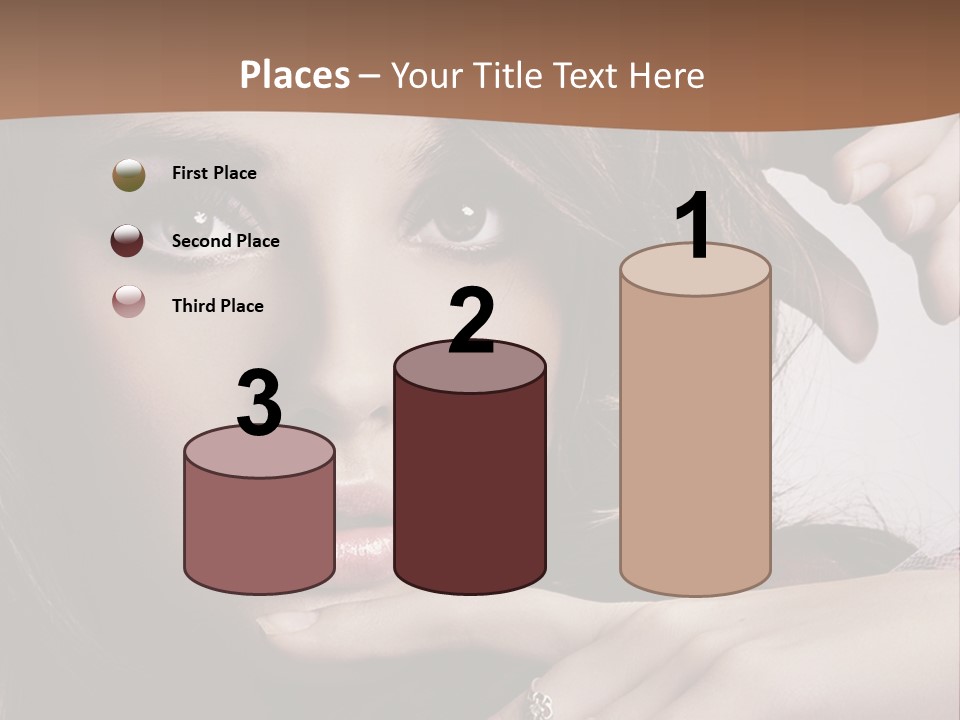 A Beautiful Woman With A Ring On Her Finger PowerPoint Template