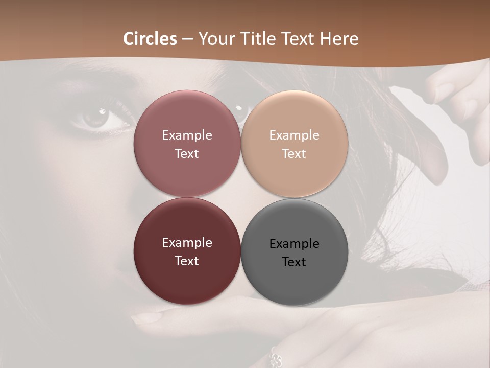 A Beautiful Woman With A Ring On Her Finger PowerPoint Template