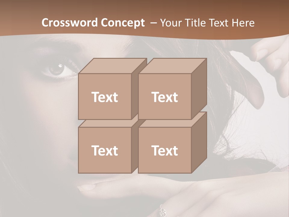 A Beautiful Woman With A Ring On Her Finger PowerPoint Template