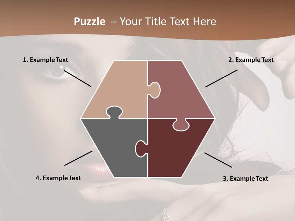 A Beautiful Woman With A Ring On Her Finger PowerPoint Template