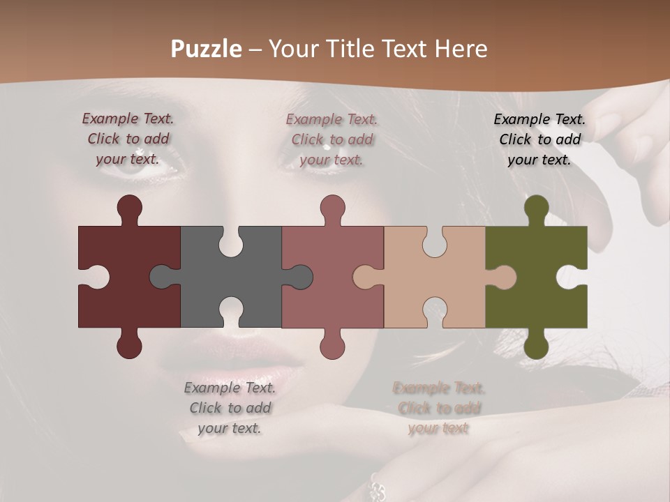 A Beautiful Woman With A Ring On Her Finger PowerPoint Template