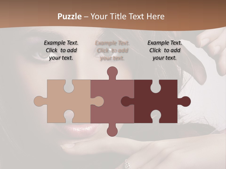 A Beautiful Woman With A Ring On Her Finger PowerPoint Template