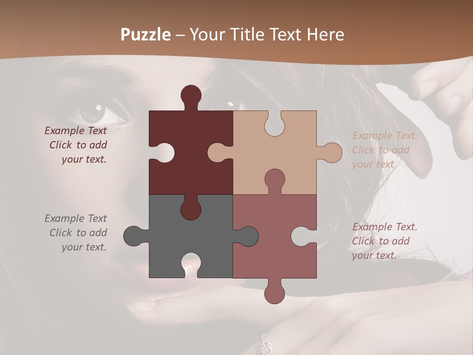 A Beautiful Woman With A Ring On Her Finger PowerPoint Template