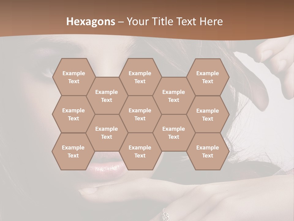 A Beautiful Woman With A Ring On Her Finger PowerPoint Template