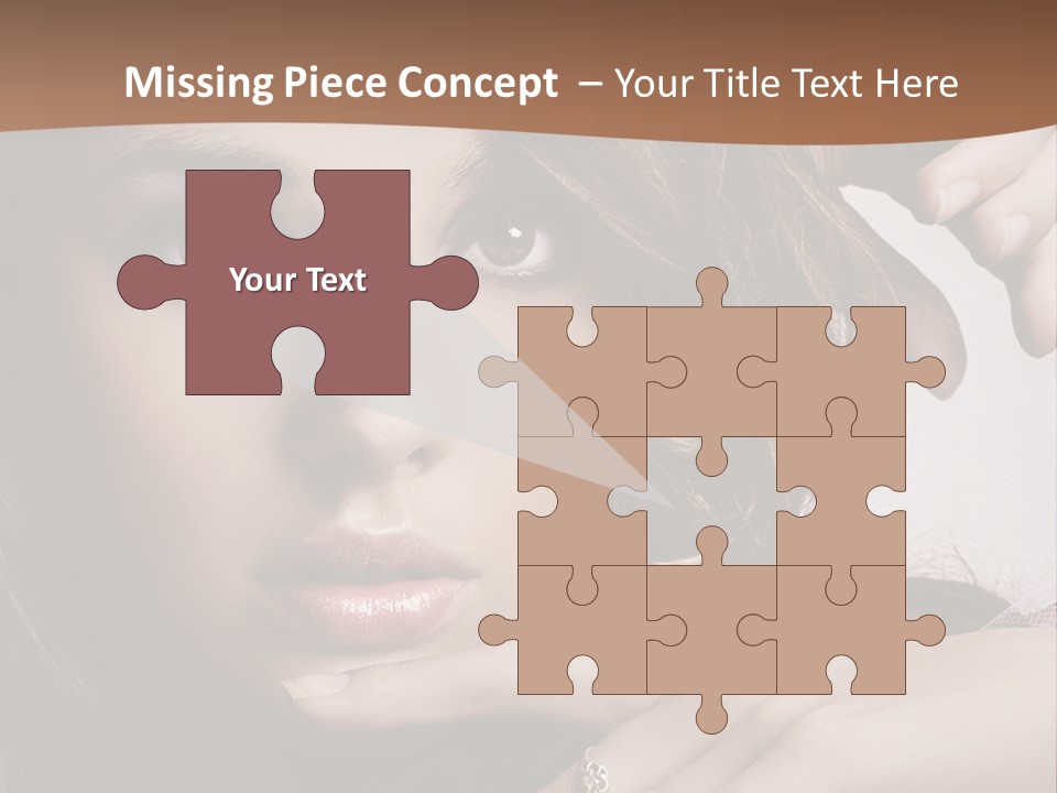 A Beautiful Woman With A Ring On Her Finger PowerPoint Template