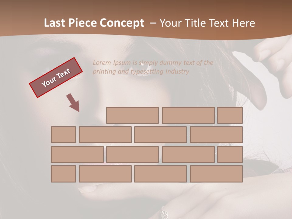 A Beautiful Woman With A Ring On Her Finger PowerPoint Template