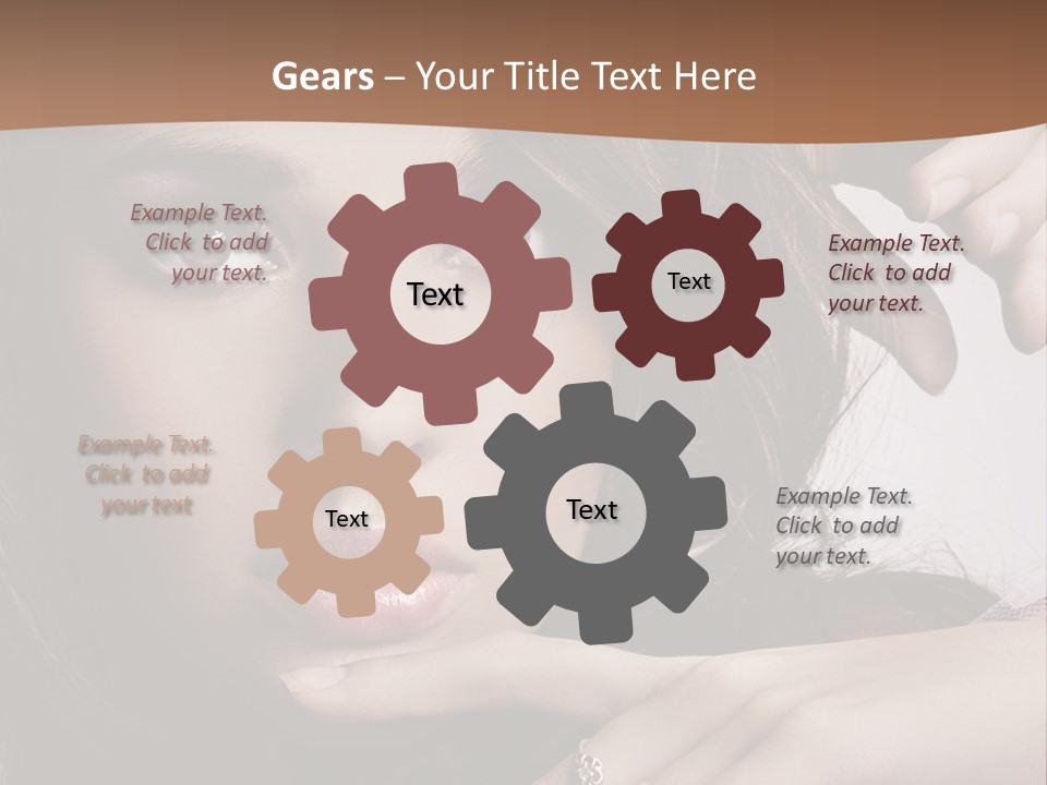 A Beautiful Woman With A Ring On Her Finger PowerPoint Template