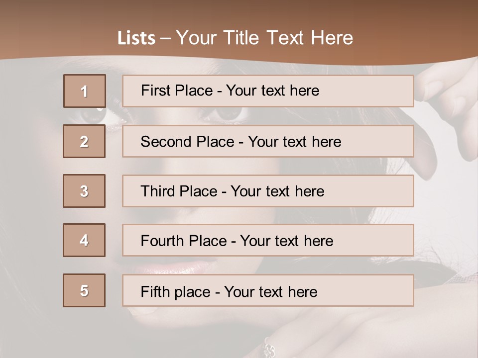 A Beautiful Woman With A Ring On Her Finger PowerPoint Template