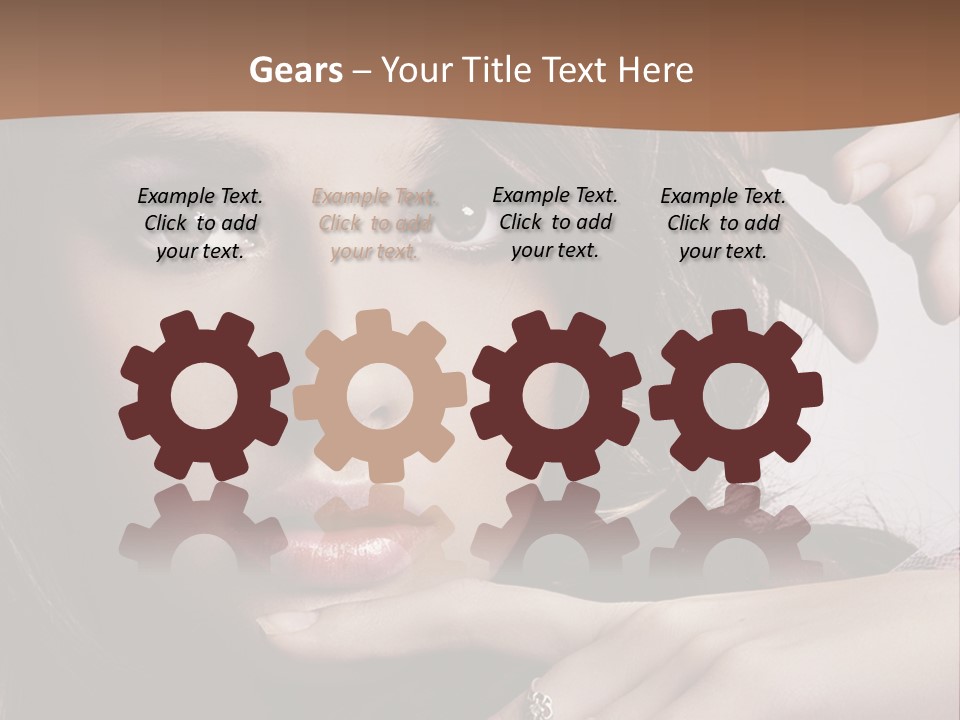 A Beautiful Woman With A Ring On Her Finger PowerPoint Template