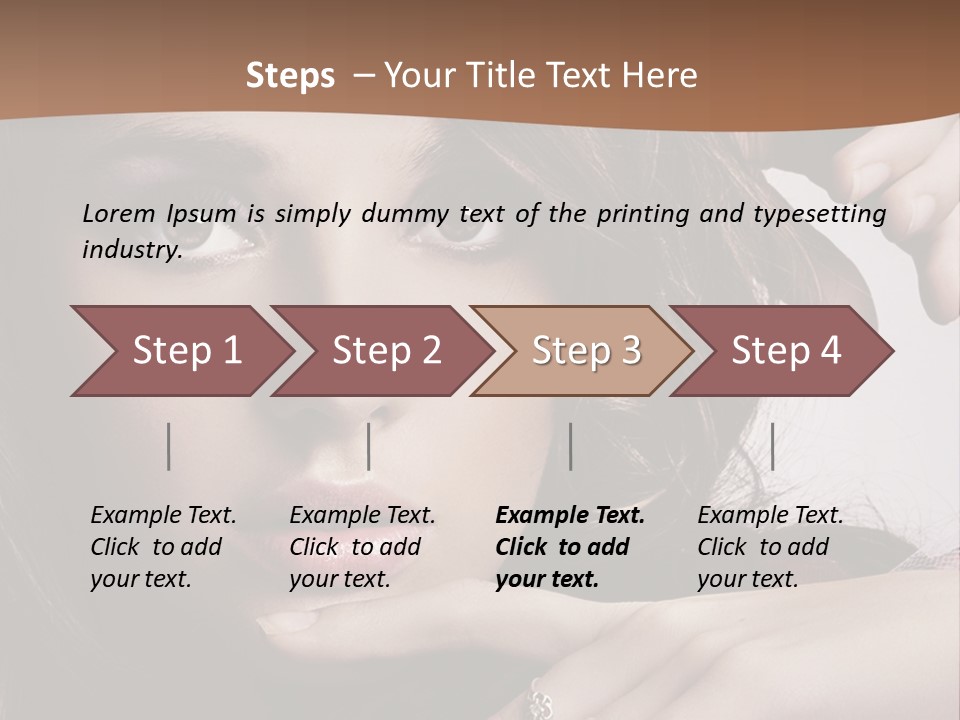 A Beautiful Woman With A Ring On Her Finger PowerPoint Template