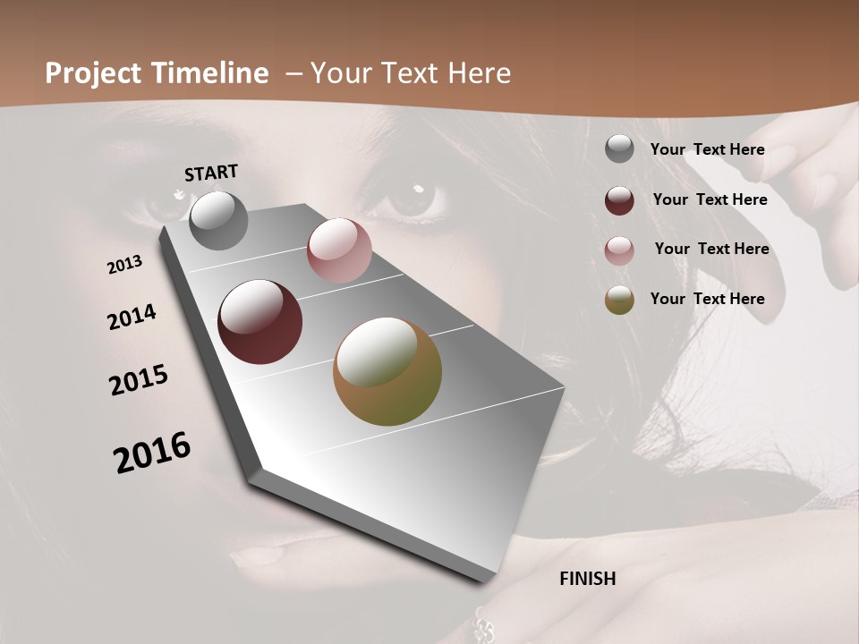 A Beautiful Woman With A Ring On Her Finger PowerPoint Template