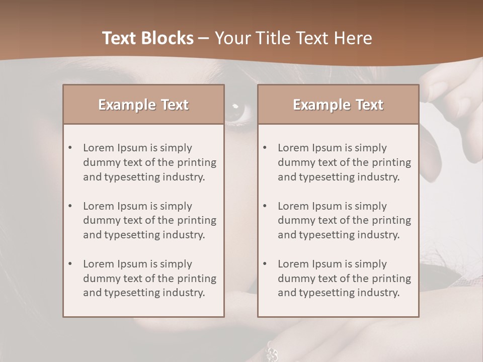 A Beautiful Woman With A Ring On Her Finger PowerPoint Template