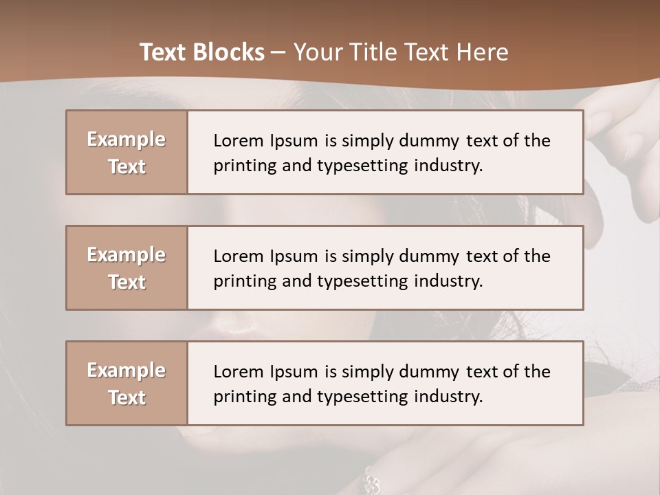 A Beautiful Woman With A Ring On Her Finger PowerPoint Template