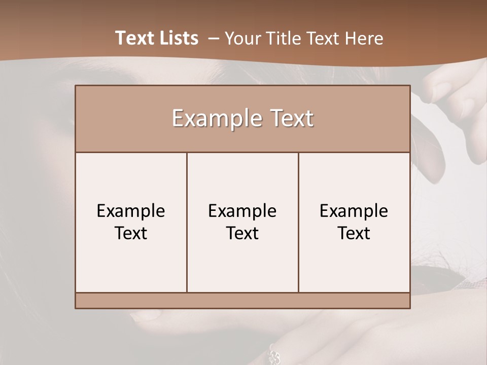 A Beautiful Woman With A Ring On Her Finger PowerPoint Template