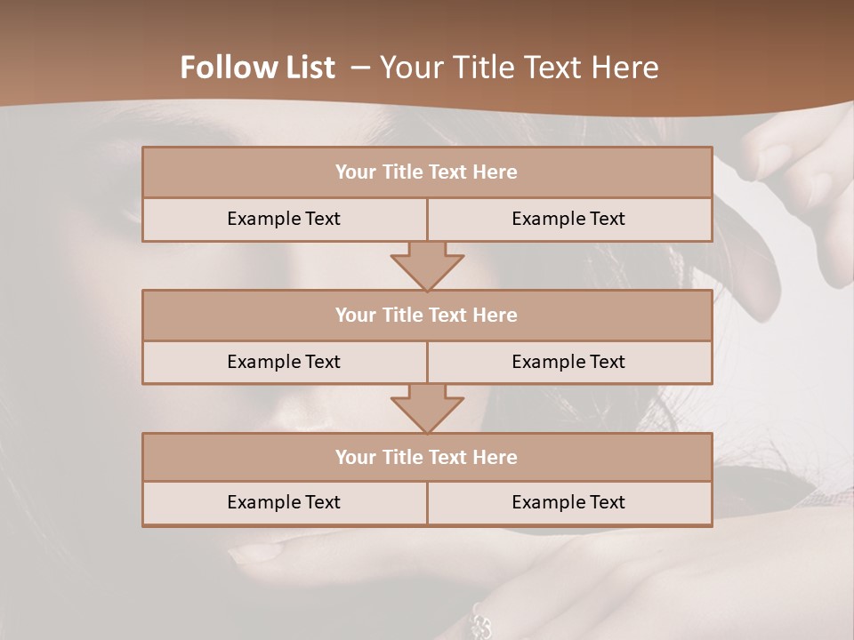 A Beautiful Woman With A Ring On Her Finger PowerPoint Template