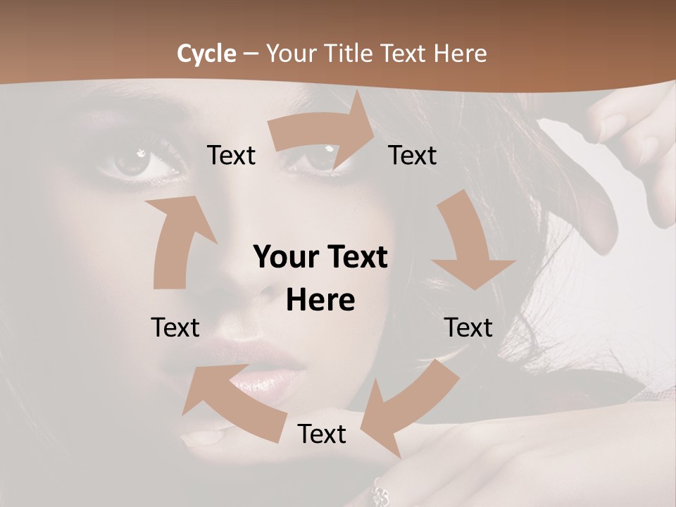 A Beautiful Woman With A Ring On Her Finger PowerPoint Template